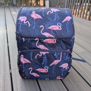 Vera Bradley Recycled Ripstop Cooler Backpack, Flamingo Party